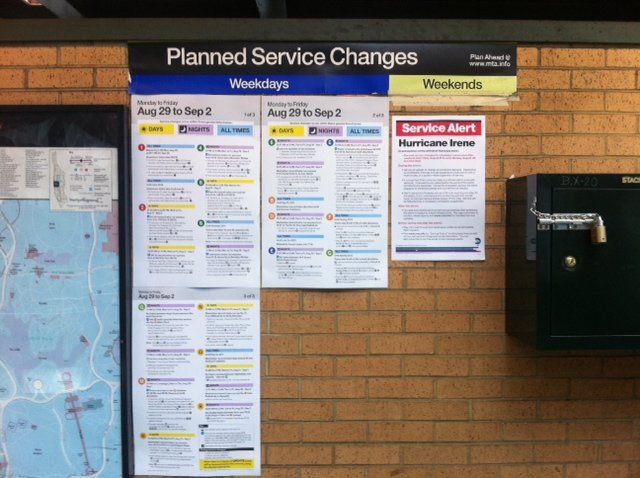 Hey, what's the "Irene" service change? Bah, probably a fare hike.